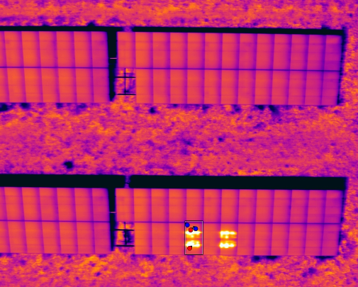 Inspección termográfica de paneles solares